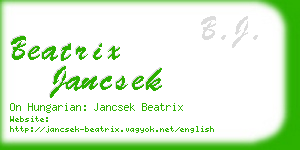 beatrix jancsek business card